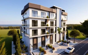 Exterior of Spille Paradise, a modern seaside residence in Kavajë